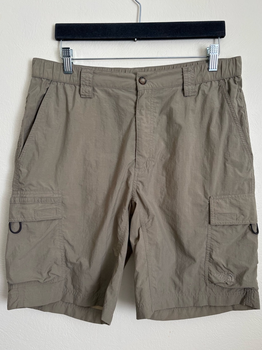 The North Face Cargo Shorts 100% Nylon Sz M Ins 9.5”Stowable Hike Climb Gorpcore